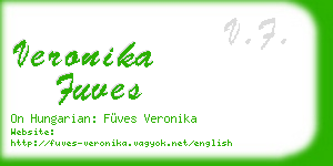 veronika fuves business card